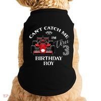 3rd Birthday Race Car Bday Boy Cant Catch Me Im 3 Years Gift Doggie Tank thumb 0