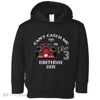 3rd Birthday Race Car Bday Boy Cant Catch Me Im 3 Years Gift Toddler Hoodie thumb 0