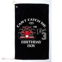 3rd Birthday Race Car Bday Boy Cant Catch Me Im 3 Years Gift Golf Towel thumb 0