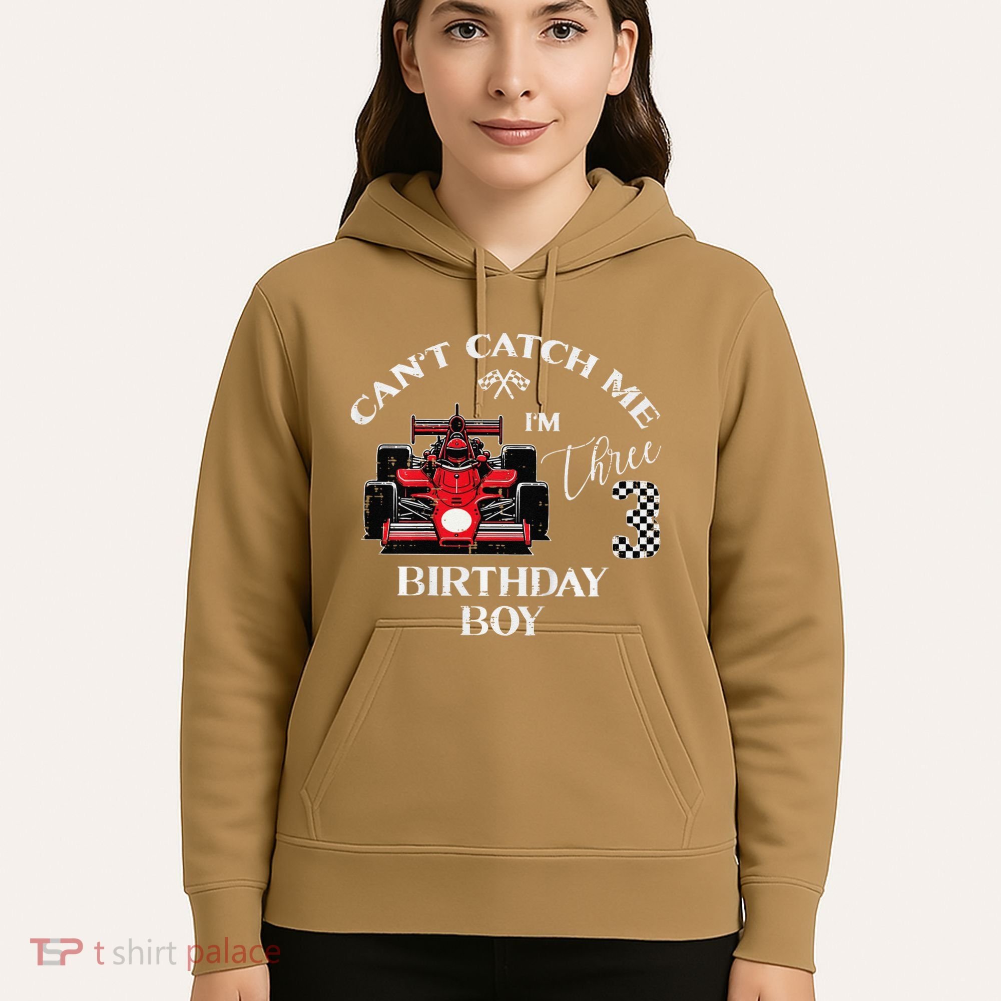3rd Birthday Race Car Bday Boy Cant Catch Me Im 3 Years Gift Hoodie