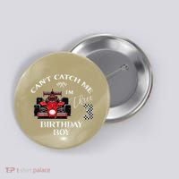 3rd Birthday Race Car Bday Boy Cant Catch Me Im 3 Years Gift Button thumb 0