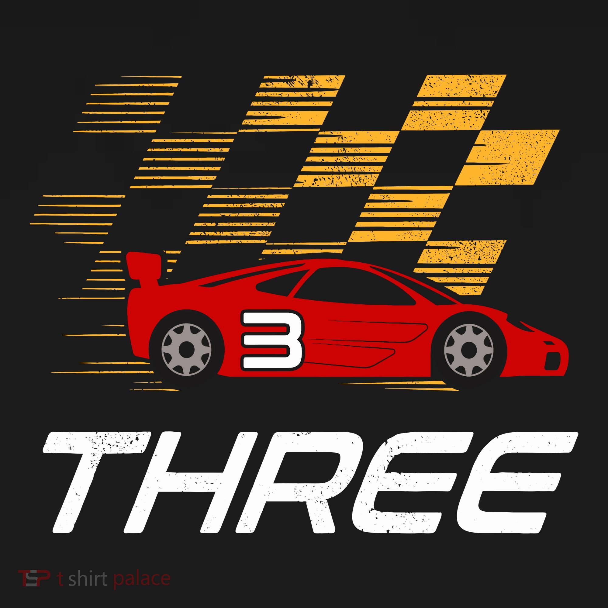 3rd Birthday Race Car Gift I Three Years Old Boy Ornament