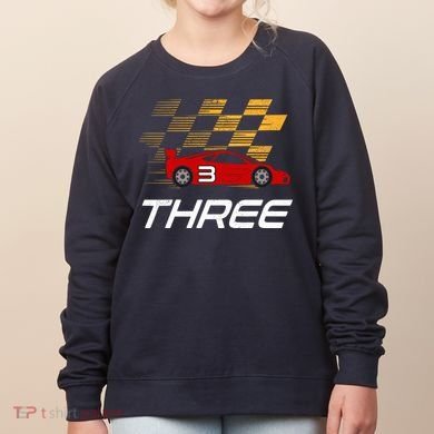 3rd Birthday Race Car Gift I Three Years Old Boy Women's Sweatshirt