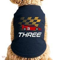 3rd Birthday Race Car Gift I Three Years Old Boy Doggie Tank thumb 0