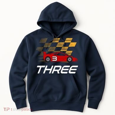 3rd Birthday Race Car Gift I Three Years Old Boy Hoodie