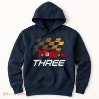 3rd Birthday Race Car Gift I Three Years Old Boy Hoodie thumb 0