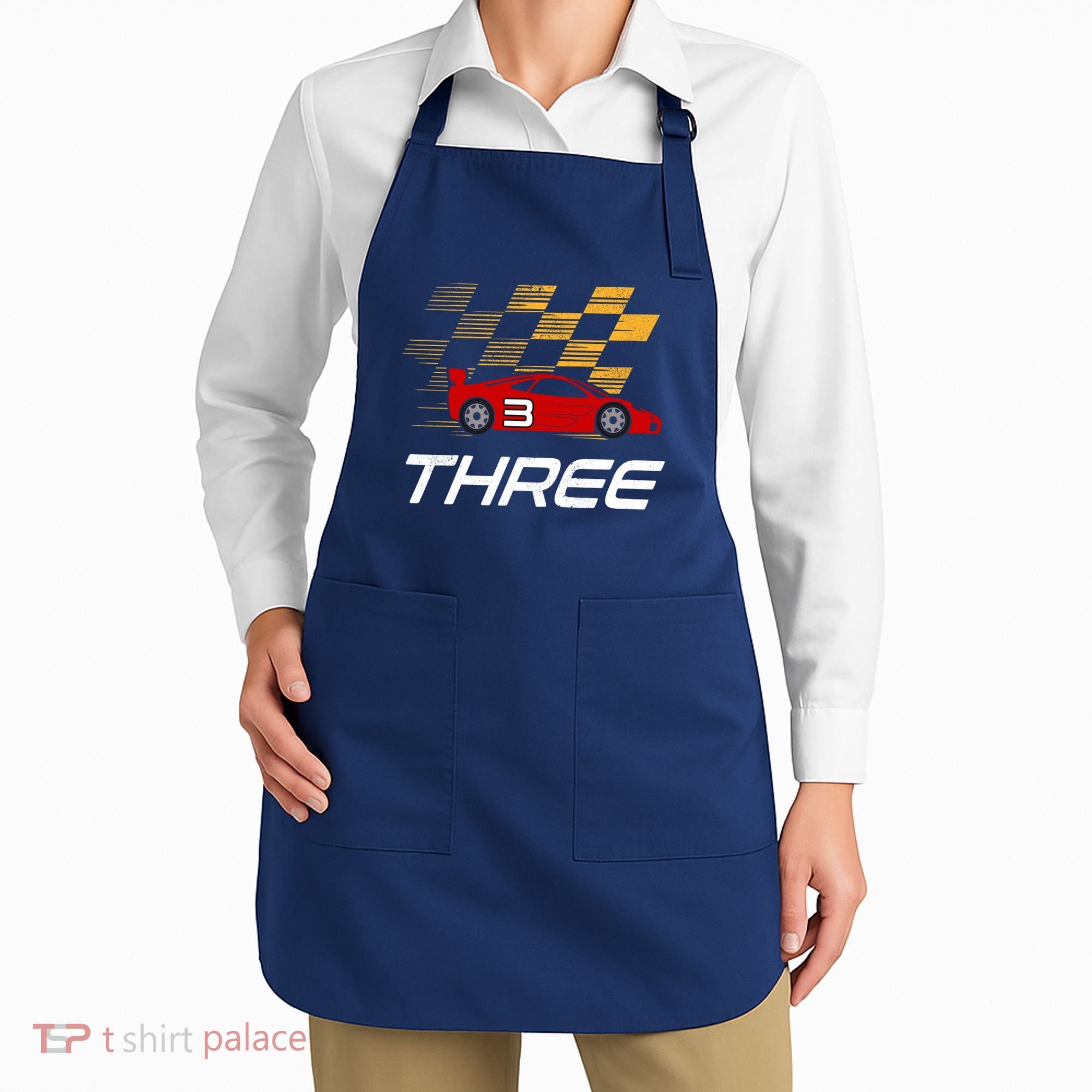 3rd Birthday Race Car Gift I Three Years Old Boy Apron