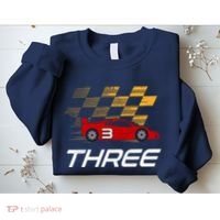 3rd Birthday Race Car Gift I Three Years Old Boy Sweatshirt thumb 2