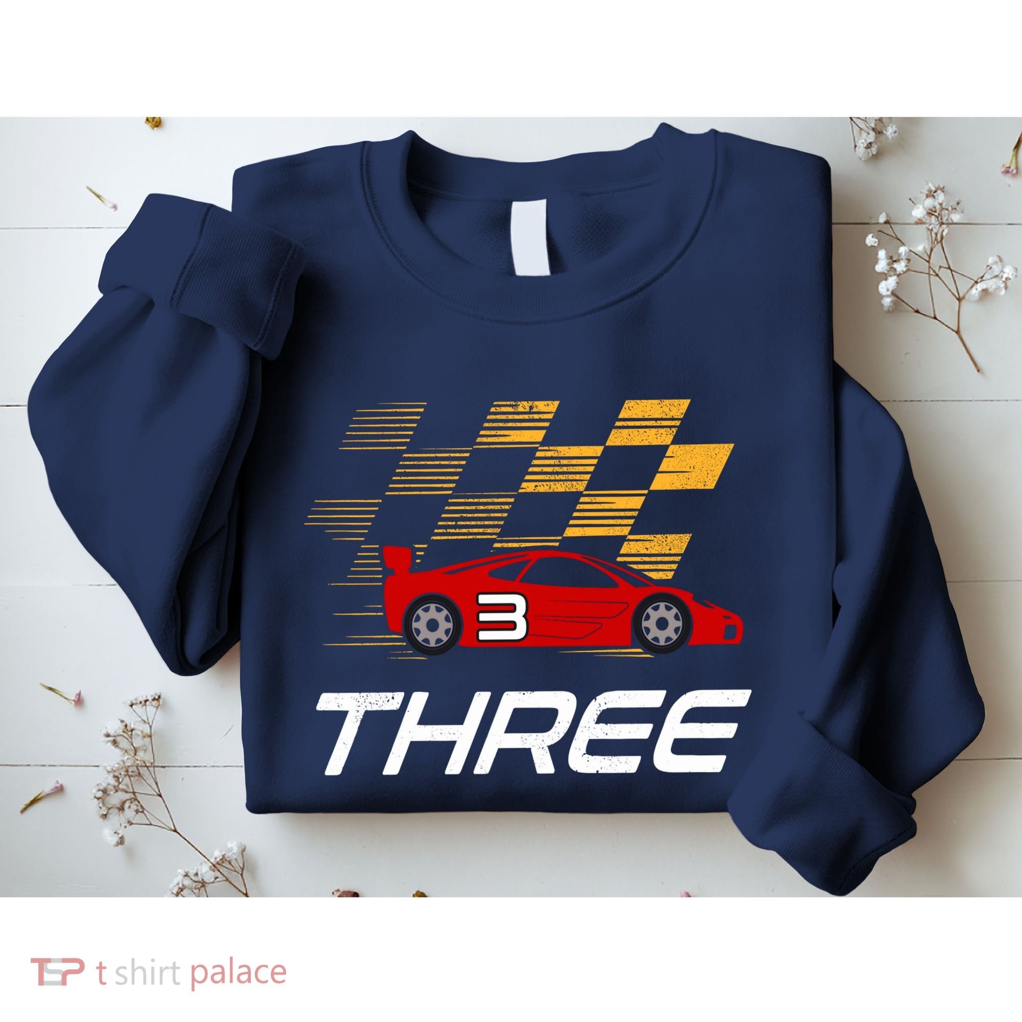 3rd Birthday Race Car Gift I Three Years Old Boy Sweatshirt