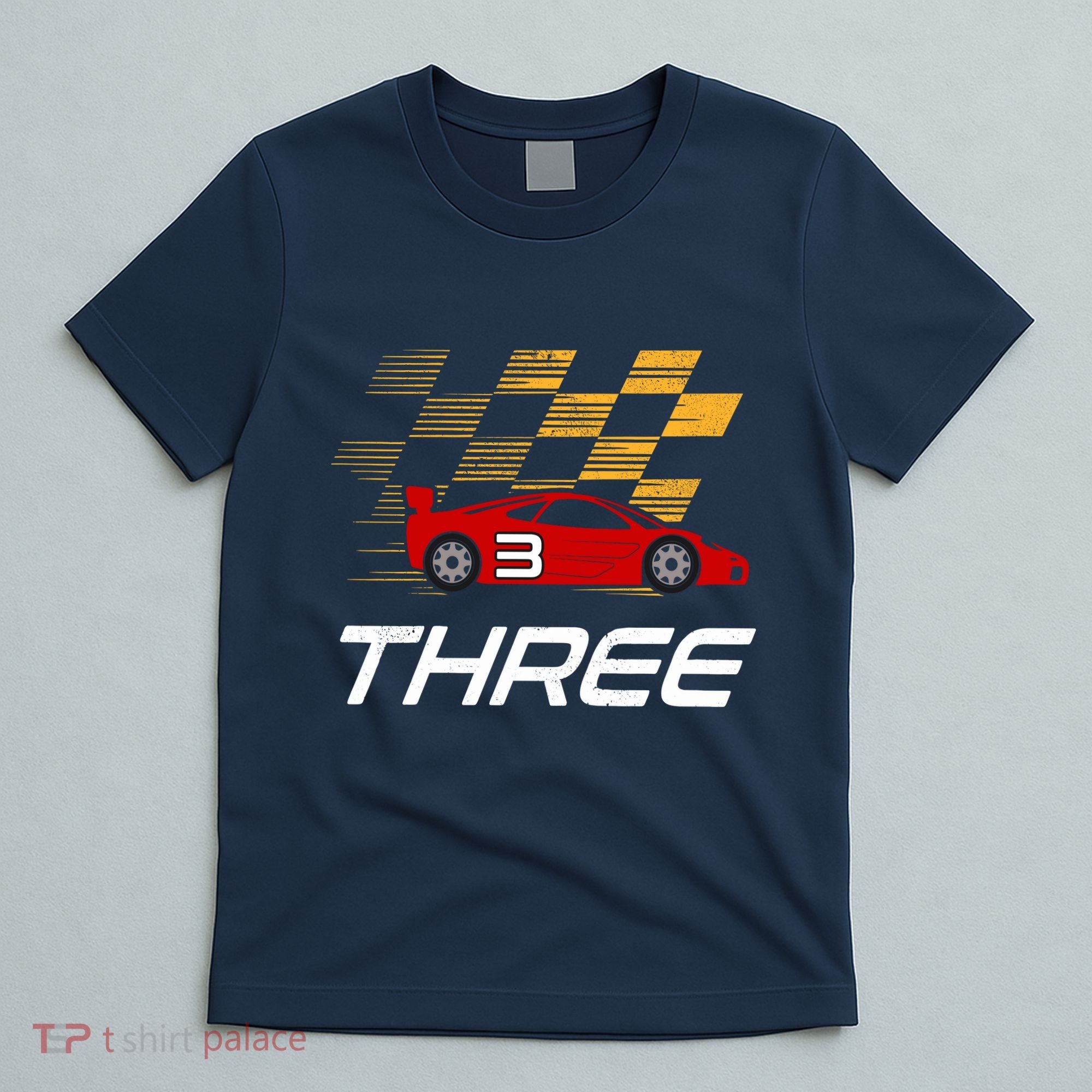 3rd Birthday Race Car Gift I Three Years Old Boy T-Shirt