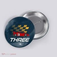 3rd Birthday Race Car Gift I Three Years Old Boy Button thumb 0