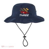 3rd Birthday Race Car Gift I Three Years Old Boy Bucket Hat thumb 0