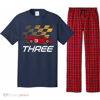 3rd Birthday Race Car Gift I Three Years Old Boy Pajama Set