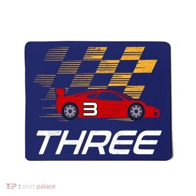 3rd Birthday Race Car Gift I Three Years Old Boy Mousepad