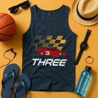 3rd Birthday Race Car Gift I Three Years Old Boy Tank Top thumb 4