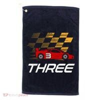 3rd Birthday Race Car Gift I Three Years Old Boy Golf Towel thumb 0