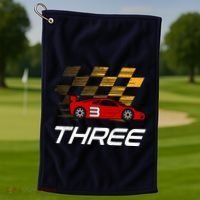 3rd Birthday Race Car Gift I Three Years Old Boy Golf Towel thumb 1