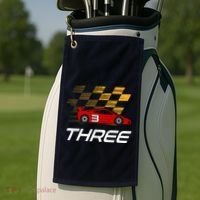 3rd Birthday Race Car Gift I Three Years Old Boy Golf Towel thumb 2