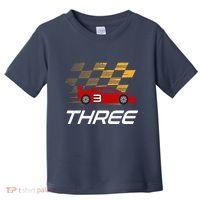 3rd Birthday Race Car Gift I Three Years Old Boy Toddler T-Shirt thumb 0