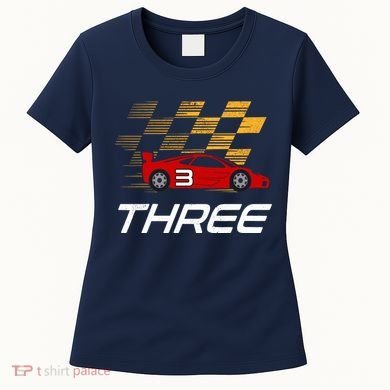 3rd Birthday Race Car Gift I Three Years Old Boy Women's T-Shirt