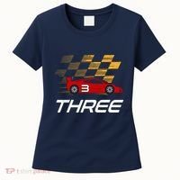 3rd Birthday Race Car Gift I Three Years Old Boy Women's T-Shirt thumb 0