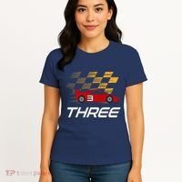 3rd Birthday Race Car Gift I Three Years Old Boy Women's T-Shirt thumb 4