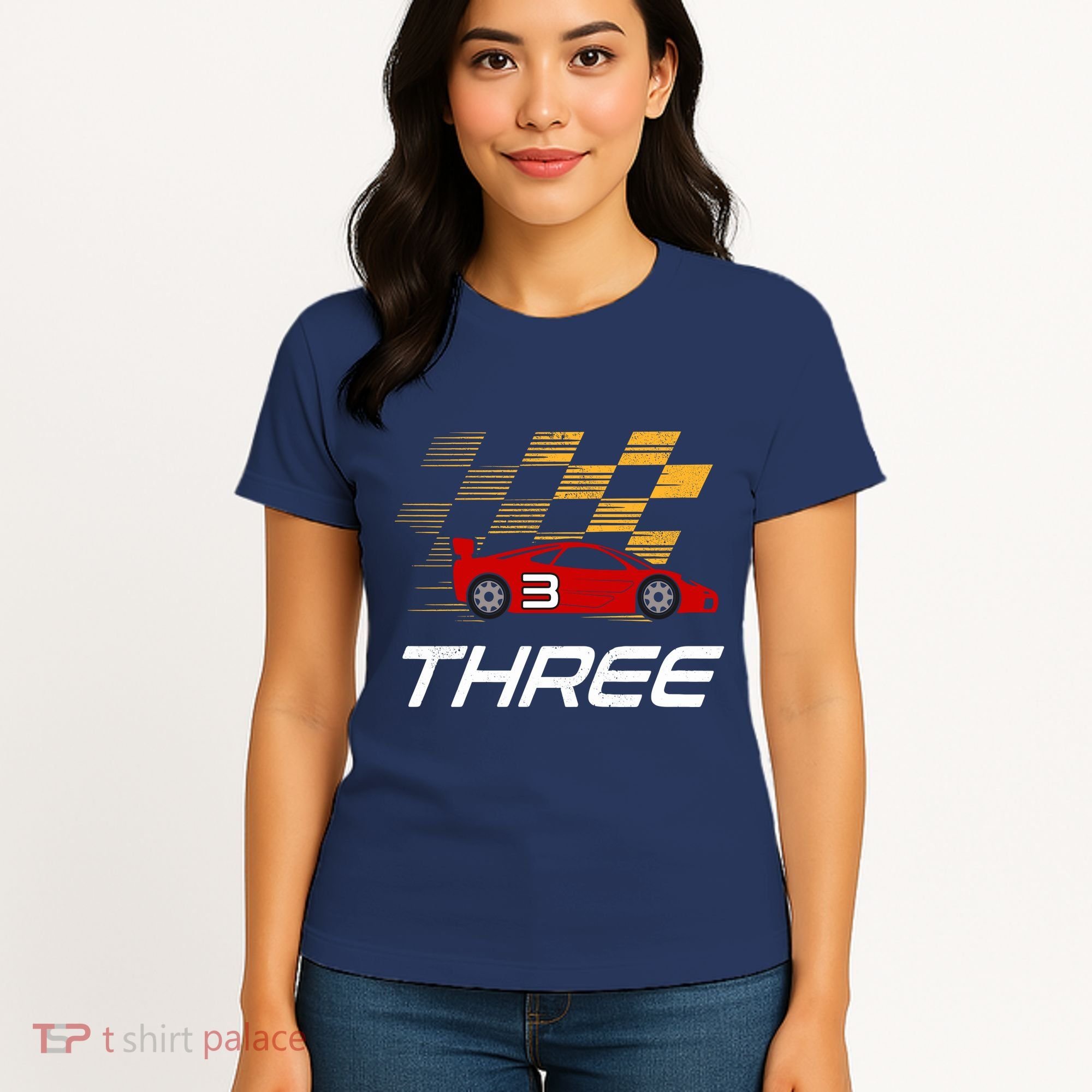 3rd Birthday Race Car Gift I Three Years Old Boy Women's T-Shirt