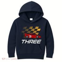 3rd Birthday Race Car Gift I Three Years Old Boy Kids Hoodie thumb 0