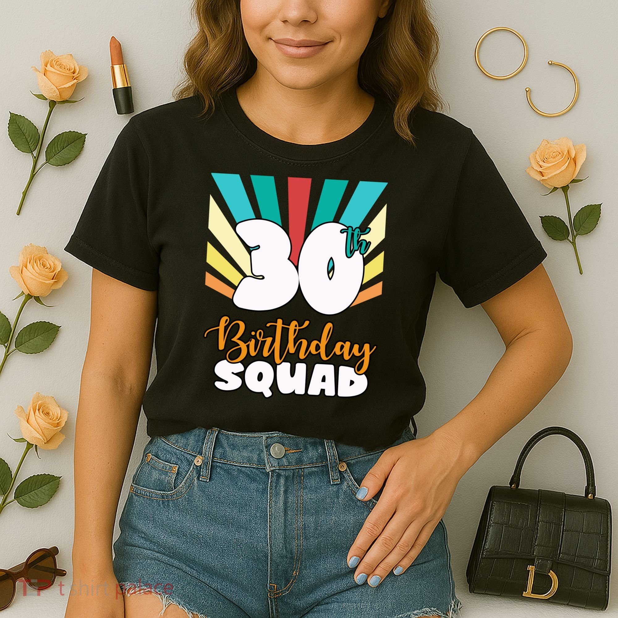 30th Birthday Squad 30 Years Old Comfort Colors Boxy T-Shirt
