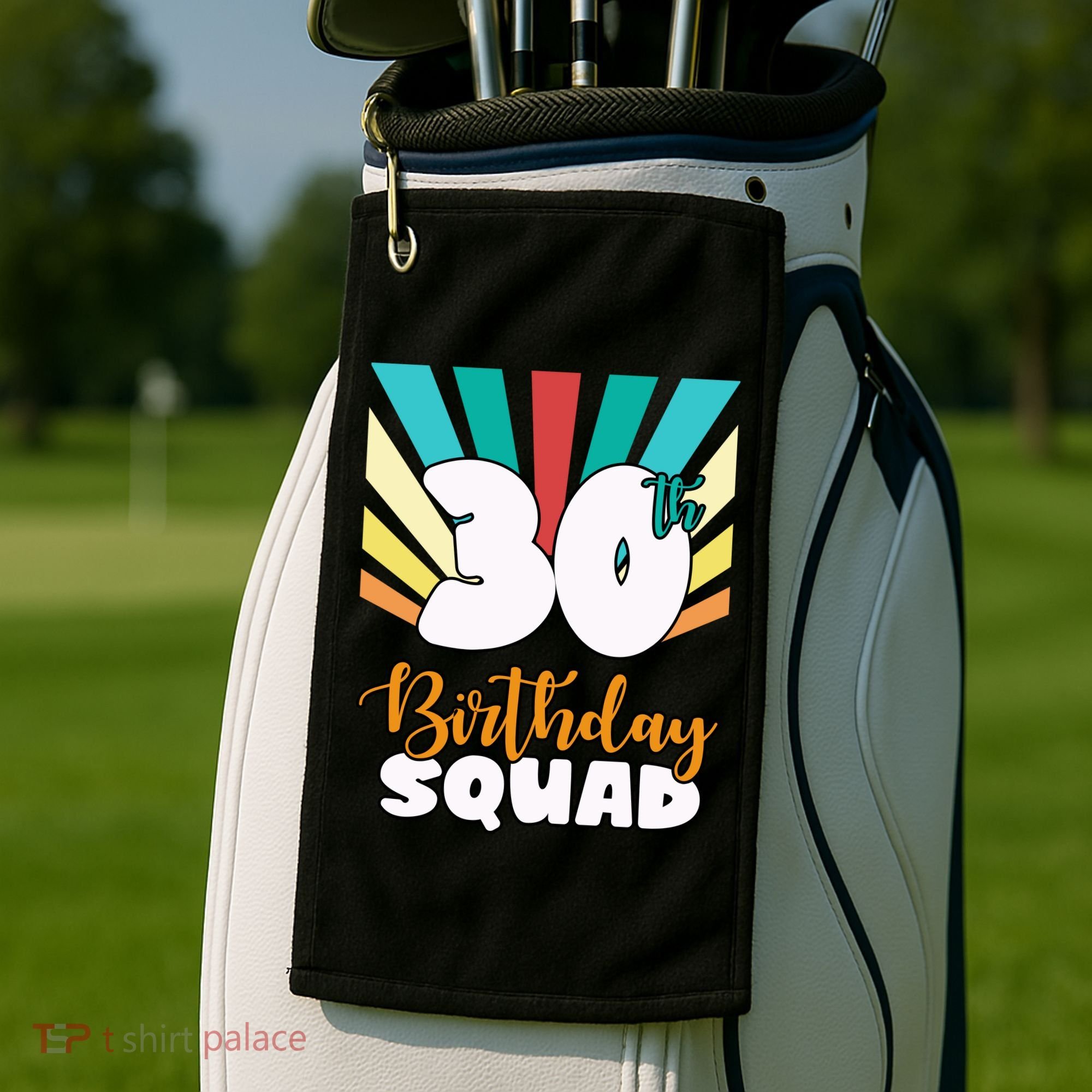 30th Birthday Squad 30 Years Old Golf Towel