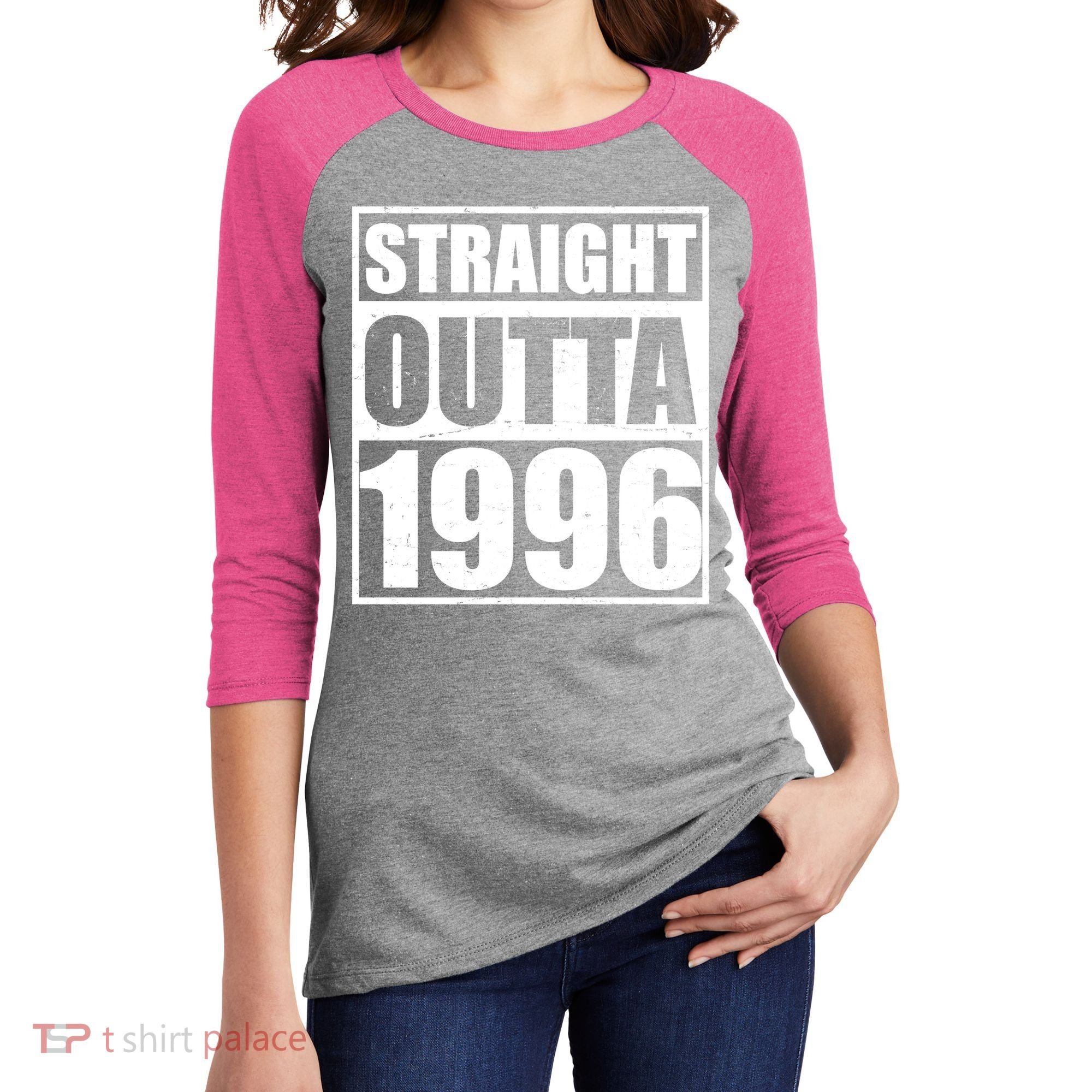30th Birthday Straight Outta 1996 Women's Tri-Blend 3/4-Sleeve Raglan Shirt