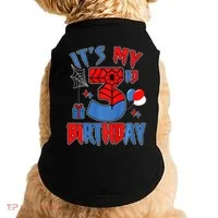 3rd Birthday Spider Web Theme Party Three 3 Year Bday Doggie Tank thumb 0
