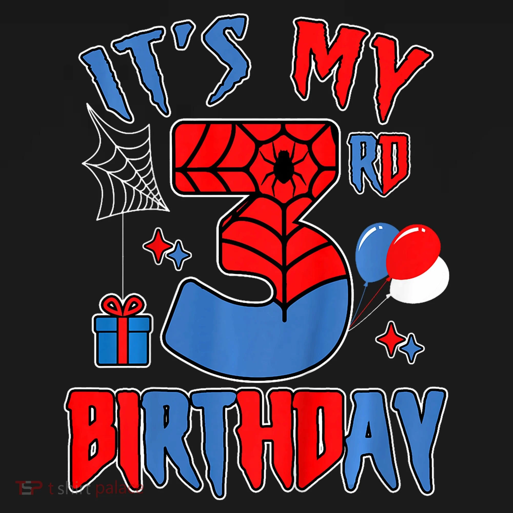 3rd Birthday Spider Web Theme Party Three 3 Year Bday Doggie Tank