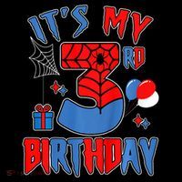 3rd Birthday Spider Web Theme Party Three 3 Year Bday USA-Made Doggie Bandana thumb 2