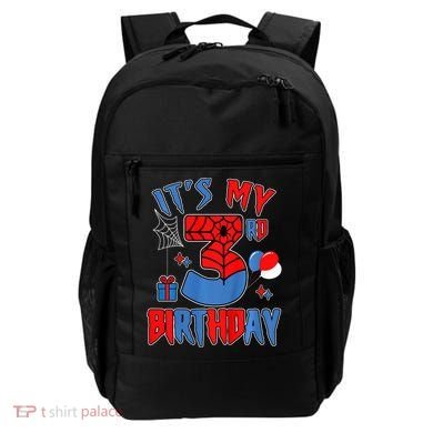 3rd Birthday Spider Web Theme Party Three 3 Year Bday Backpack