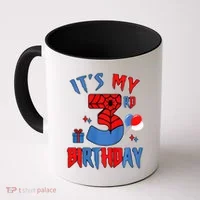 3rd Birthday Spider Web Theme Party Three 3 Year Bday Coffee Mug thumb 0