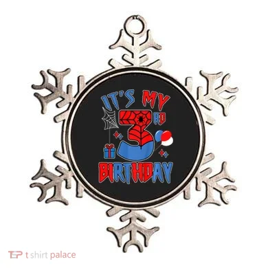 3rd Birthday Spider Web Theme Party Three 3 Year Bday Ornament