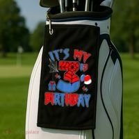 3rd Birthday Spider Web Theme Party Three 3 Year Bday Golf Towel thumb 2