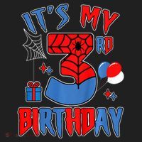 3rd Birthday Spider Web Theme Party Three 3 Year Bday Golf Towel thumb 3