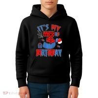 3rd Birthday Spider Web Theme Party Three 3 Year Bday Kids Hoodie thumb 4