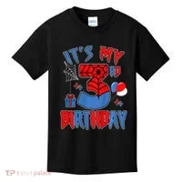 3rd Birthday Spider Web Theme Party Three 3 Year Bday Kids T-Shirt thumb 0
