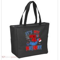 3rd Birthday Spider Web Theme Party Three 3 Year Bday Tote Bag thumb 2