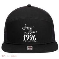 30th Birthday Sassy Since 1996 7 Panel Mesh Trucker Snapback Hat thumb 0