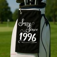 30th Birthday Sassy Since 1996 Golf Towel thumb 2