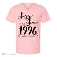 30th Birthday Sassy Since 1996 V-Neck T-Shirt thumb 0