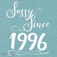30th Birthday Sassy Since 1996 Sueded Cloud Jersey T-Shirt thumb 2