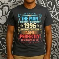 30th Birthday The Man The Myth The Legend 1996 One Of A Kind Limited Edition T-Shirt thumb 3