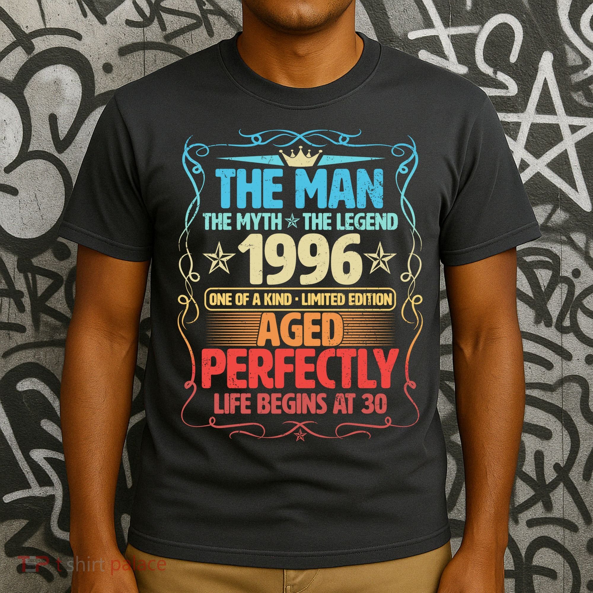 30th Birthday The Man The Myth The Legend 1996 One Of A Kind Limited Edition T-Shirt