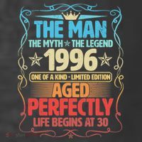 30th Birthday The Man The Myth The Legend 1996 One Of A Kind Limited Edition T-Shirt thumb 5
