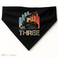 3rd Birthday Train Funny 3 Year Old Train Birthday Boy Girl USA-Made Doggie Bandana thumb 0